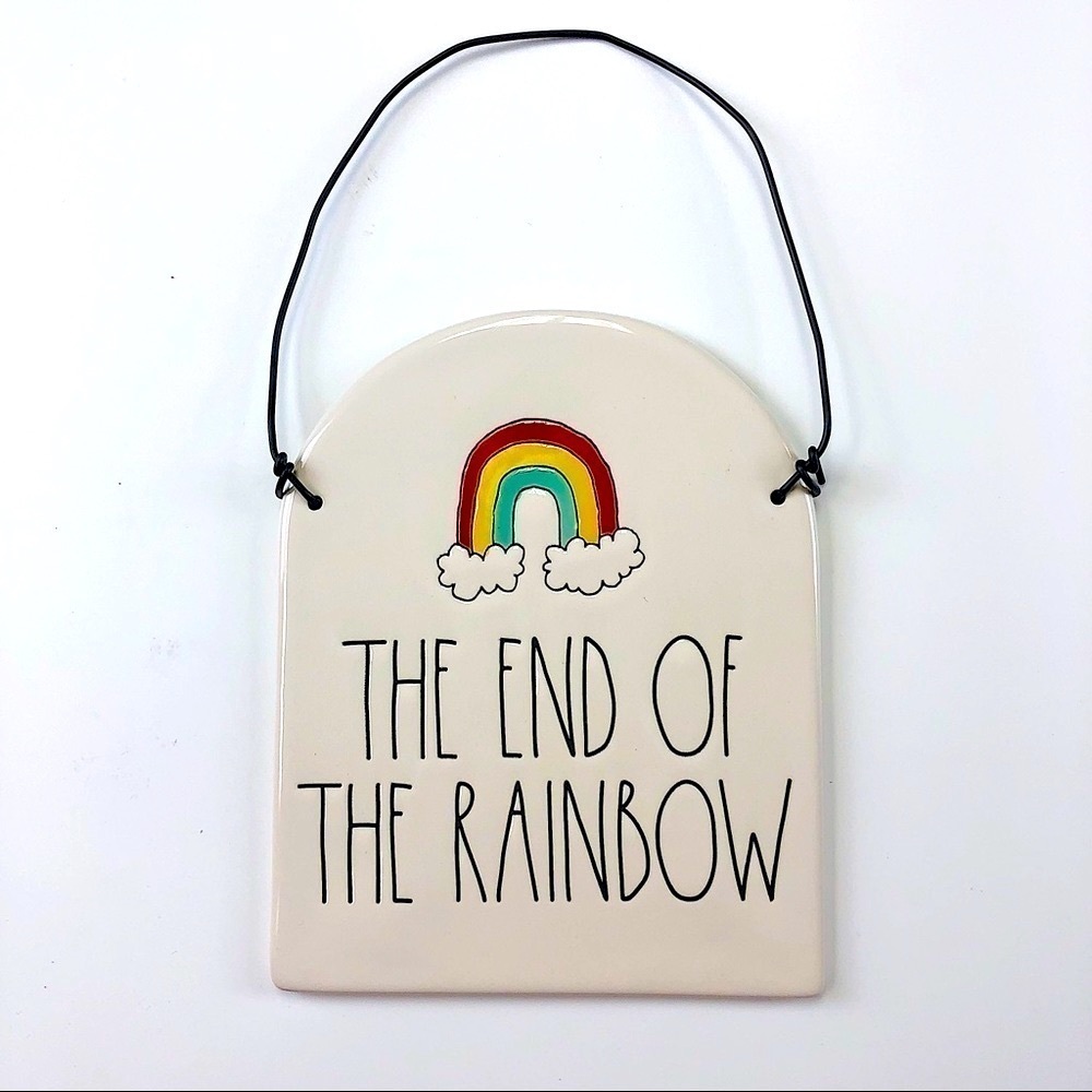 𝅺RAE Dunn End of the Rainbow ceramic plaque